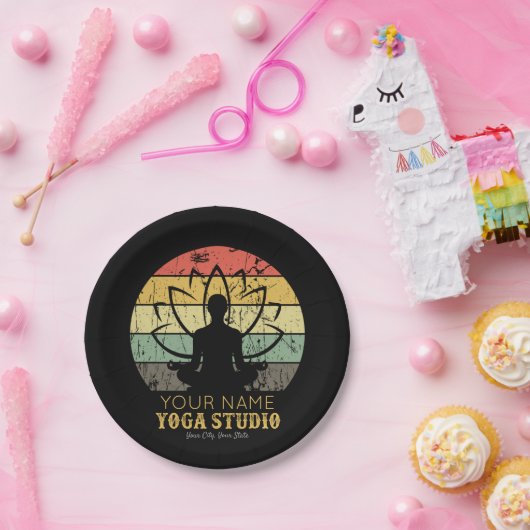 Aangepaste Yoga Studio Fitness Instructor Guru Papieren Bordje (Feest)