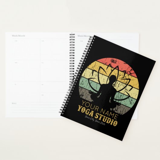 Aangepaste Yoga Studio Fitness Instructor Guru Planner (Display)