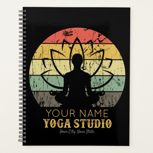 Aangepaste Yoga Studio Fitness Instructor Guru Planner (Voorkant)