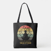 Aangepaste Yoga Studio Fitness Instructor Guru Tote Bag (Achterkant)