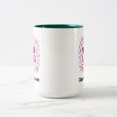 Aangepaste Yoga Vibes Lotus Vines Tweekleurige Koffiemok (Center)