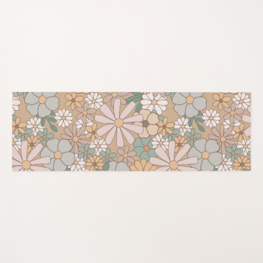 Aangepaste yogamat bloemen (Voorkant (horizontaal))