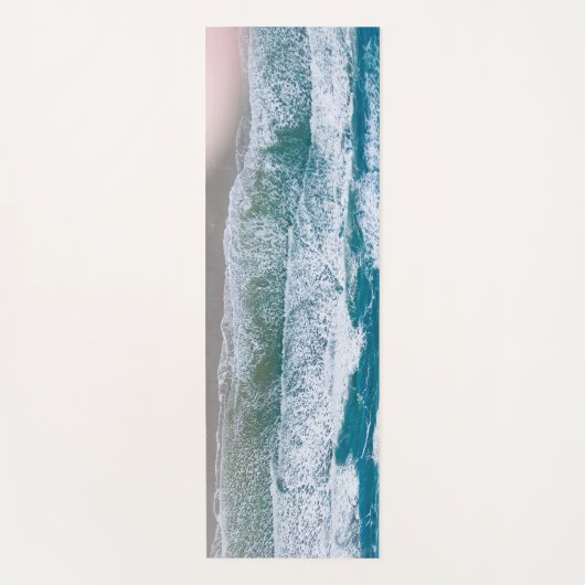 Aangepaste yogamat oceaan golven kust (Voorkant)