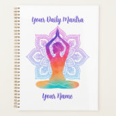 Aangepaste yogaplanner met naam en mantra planner (Voorkant)
