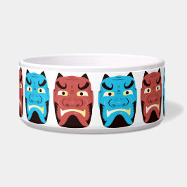 Aangepaste Yokai Oni Duivel Kom voor Huisdieren