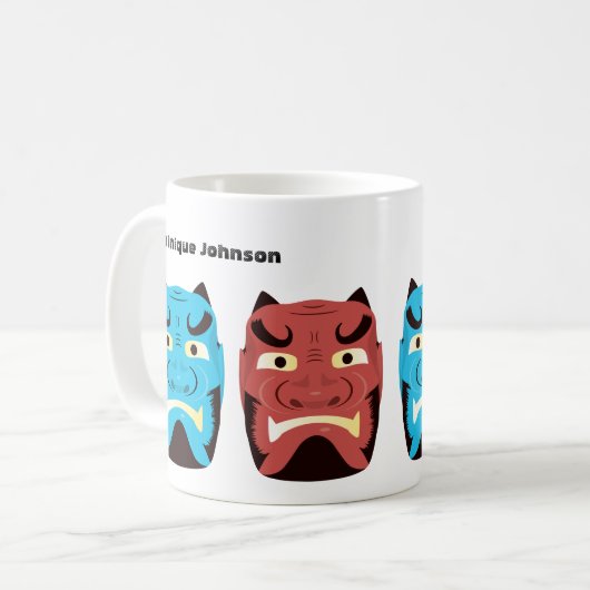 Aangepaste Yokai Oni (Japanse Demon) Mok (Voorkant links)