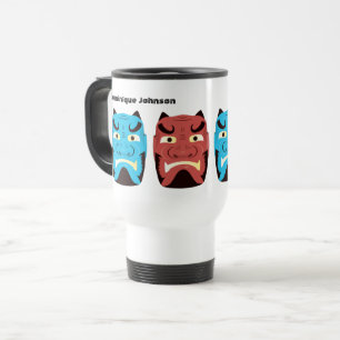Aangepaste Yokai Oni (Japanse Demon) Reisbeker