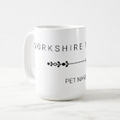 Aangepaste Yorkie Naam Mok - Minimalistische Yorks (Voorkant links)