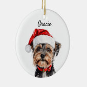 Aangepaste Yorkshire Terrier hond Keramisch Ornament (Rechts)