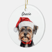 Aangepaste Yorkshire Terrier hond Keramisch Ornament (Links)