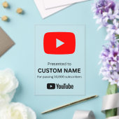 Aangepaste YouTube-afspeelknop transparant Acryl Uitnodigingen (Insitu (Huwelijk))