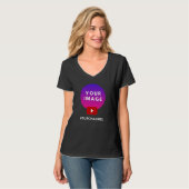 Aangepaste YouTube-kanaalnaam en Afbeelding toevoe T-shirt (Voorkant volledig)