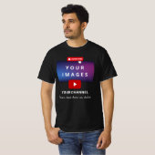 Aangepaste YouTube-kanaalnaam en Afbeeldingen toev T-shirt (Voorkant volledig)
