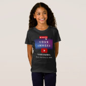Aangepaste YouTube-kanaalnaam en Afbeeldingen toev T-shirt (Voorkant volledig)