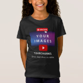 Aangepaste YouTube-kanaalnaam en Afbeeldingen toev T-shirt (Voorkant)