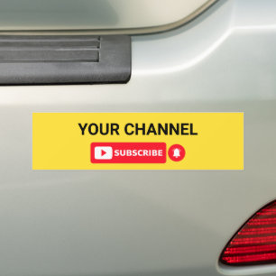Aangepaste YouTube-kanaalnaam op maat Bumpersticker