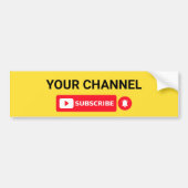 Aangepaste YouTube-kanaalnaam op maat Bumpersticker (Voorkant)