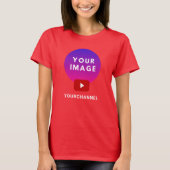 Aangepaste YouTube-kanaalnaam Rood T-shirt (Voorkant)