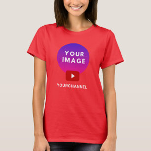 Aangepaste YouTube-kanaalnaam Rood T-shirt