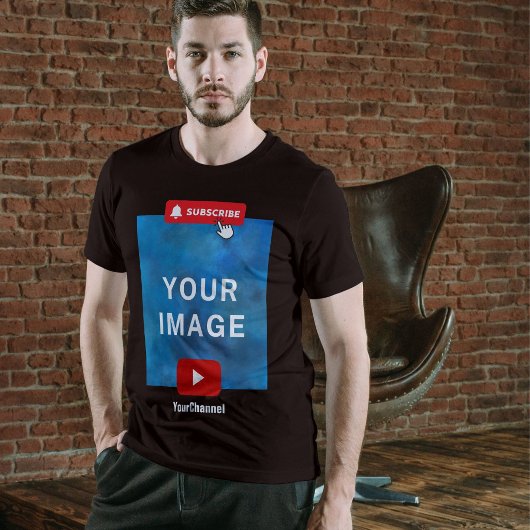 Aangepaste YouTube-kanaalnaam Zwart T-shirt