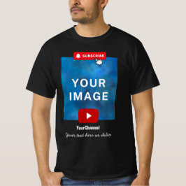 Aangepaste YouTube-kanaalnaam Zwart T-shirt