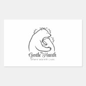 Aangepaste Zachte Beerknuffel Rechthoekige Sticker (Voorkant)