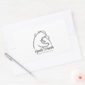 Aangepaste Zachte Beerknuffel Rechthoekige Sticker (Envelop)
