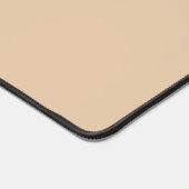 Aangepaste zachte Beige Desk Mat - Elegant & Minim (Hoek)