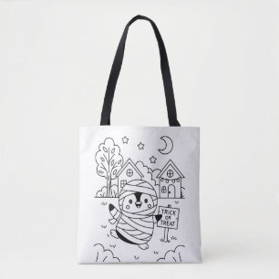 Aangepaste Zachte Halloween Kleuractiviteit voor K Tote Bag