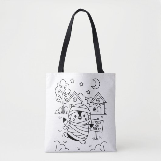 Aangepaste Zachte Halloween Kleuractiviteit voor K Tote Bag (Voorkant)