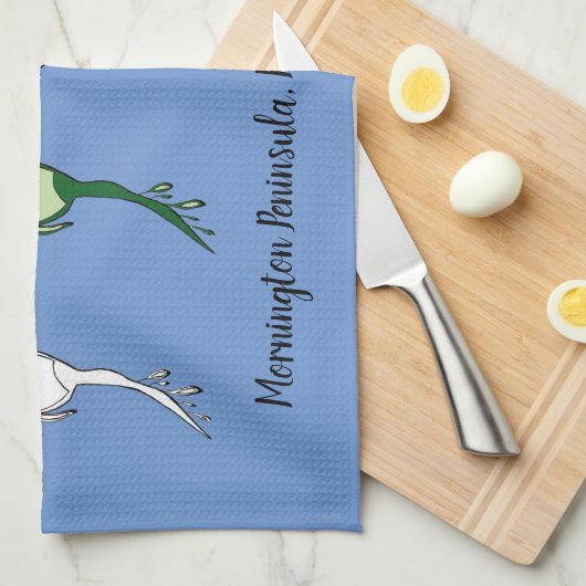 Aangepaste, zachte keukenhanddoeken voor Seadragon (Quarter Fold)