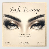 Aangepaste zachte neutrale beige gouden luxe wimpe raamsticker (Vel)