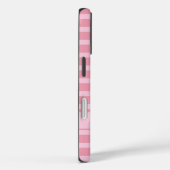 Aangepaste zachte roze monochrome gestreepte Case-Mate iPhone case (Achterkant / Rechts)