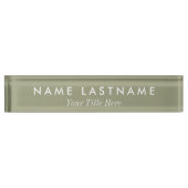 Aangepaste zachte saliegroene minimale moderne tit naambordje (Voorkant)