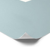 Aangepaste zachte stoffige blauwe rand foto minima poster (Hoek)