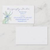 Aangepaste zachte Waterverf Blauwe groene libel Visitekaartje (Voorkant / Achterkant)