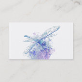 Aangepaste zachte Waterverf blauwe libel Visitekaartje (Achterkant)