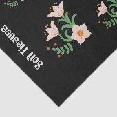 Aangepaste zachte weefsels Tekst Lichtgrijze tekst Tissuepapier (Detail)