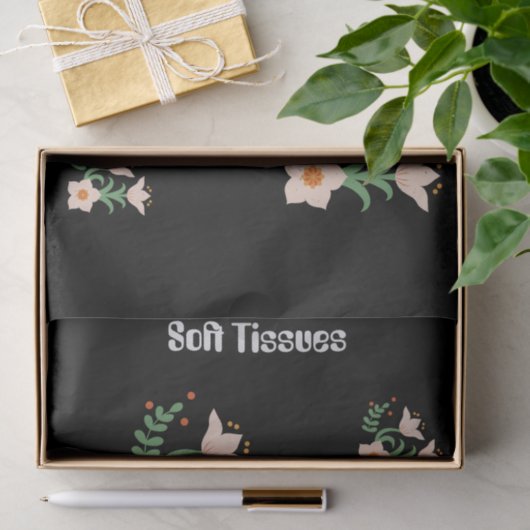 Aangepaste zachte weefsels Tekst Lichtgrijze tekst Tissuepapier (Geschenk)