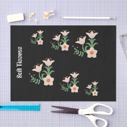 Aangepaste zachte weefsels Tekst Lichtgrijze tekst Tissuepapier (Craft)