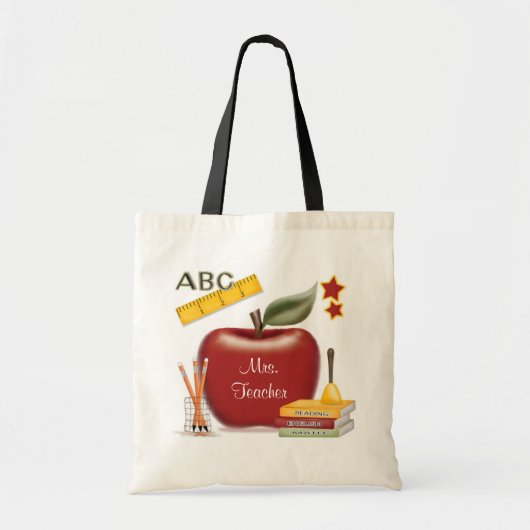 Aangepaste zak voor leraren tote bag (Voorkant)