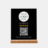 Aangepaste Zakelijk Logo Google Review QR Code Acryl Bord (Voorkant)