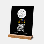 Aangepaste Zakelijk Logo Google Review QR Code Acryl Bord (Hoek)