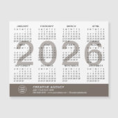 Aangepaste Zakelijke 2026 Magnetische Kalender (Voorkant)