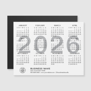 Aangepaste Zakelijke 2026 Witte Magnetische Kalend
