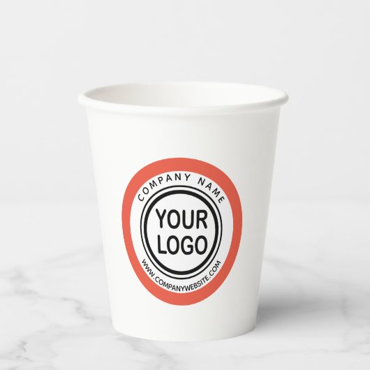 Aangepaste zakelijke aanbieding met Logo Papieren Bekers (Voorkant)