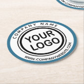 Aangepaste zakelijke aanbieding met Logo Ronde Kartonnen Onderzetter (Gebogen)