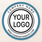 Aangepaste zakelijke aanbieding met Logo Ronde Kartonnen Onderzetter (Voorkant)