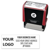 Aangepaste zakelijke aangepaste Logo adresstempel Zelfinktende Stempel (In situ)