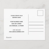 Aangepaste zakelijke adreswijziging Modern BW Movi Aankondigingskaart (Achterkant)